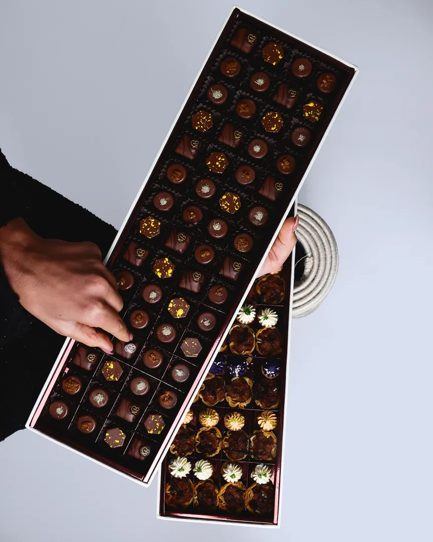 MB019-Two Boxes of Mixed Sweets, Citrus Fruits, Kebbeh & Golash White