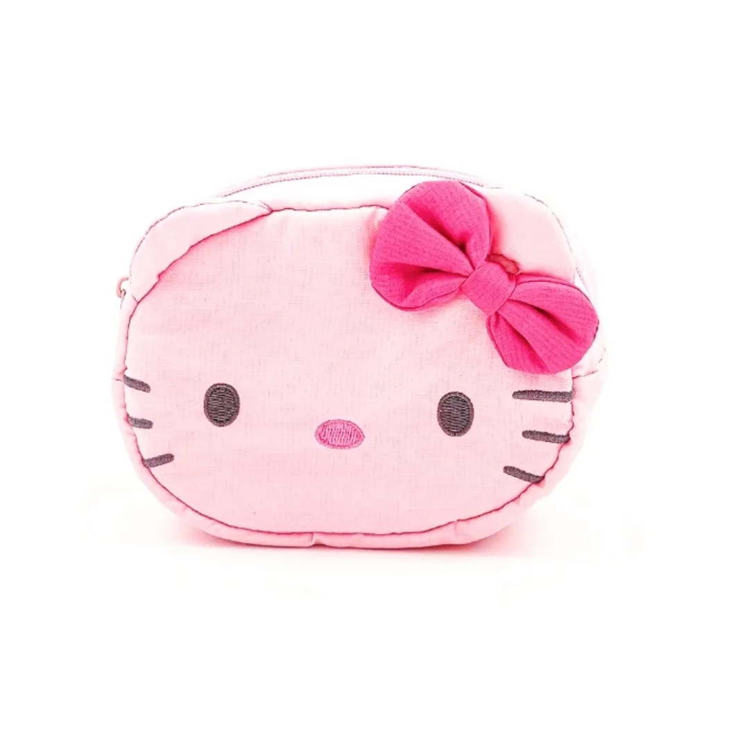Hello Kitty Face Pouch - Pink