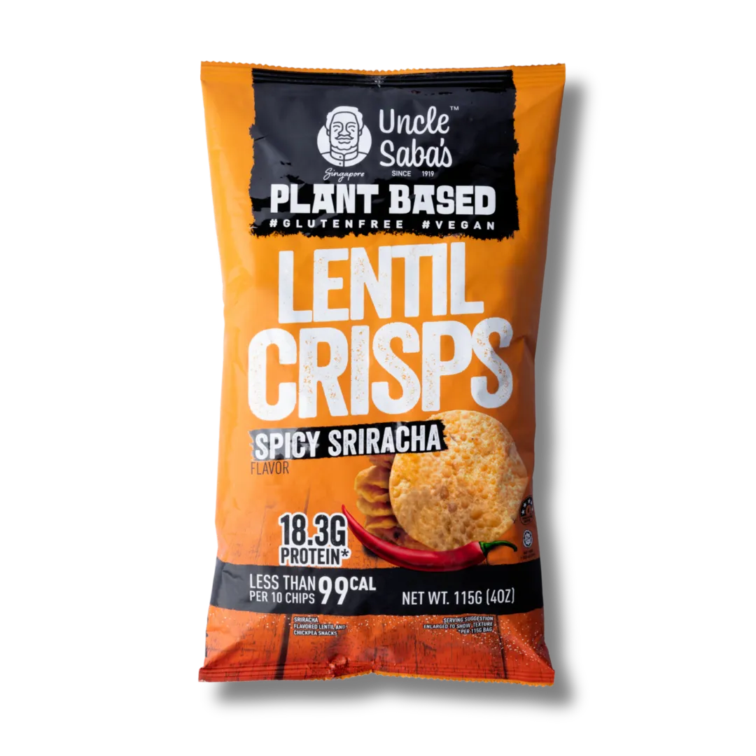 UNCLE SABA SPICY SRIRACHA LENTIL CRISPS 115g