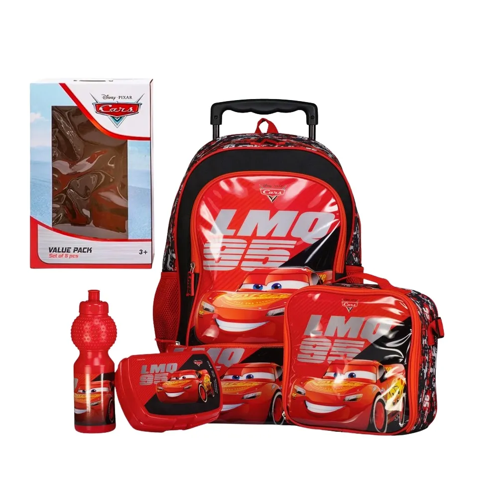 5 In 1 Disney Cars Trolley Backpack Set