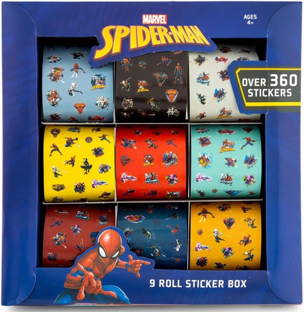 Spiderman 9 Rolls Over 360 Stickers