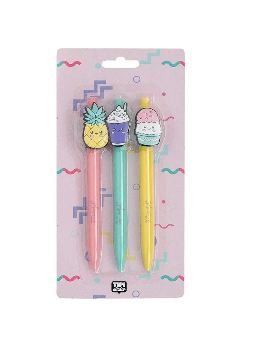 3 Character Pens - Badges & Patches