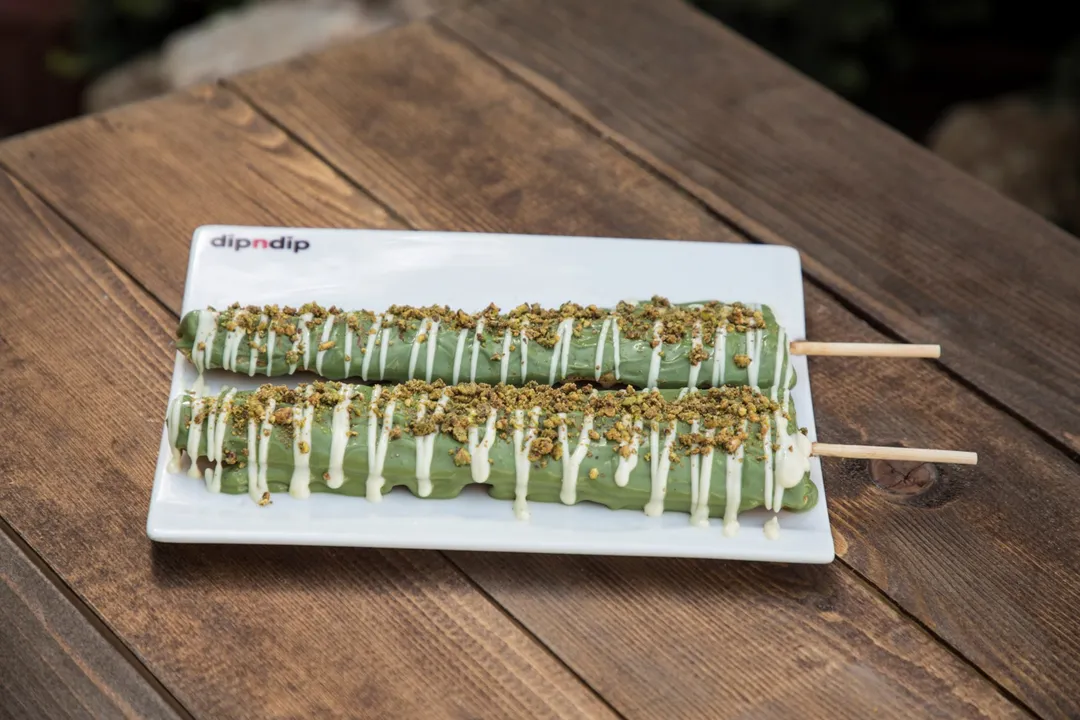 pistachio waffle sticks