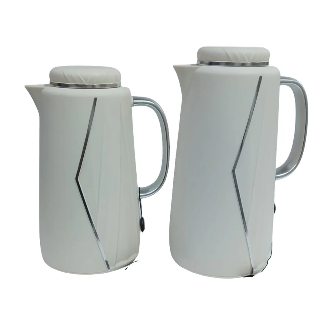طقم مطارات شاي وقهوة مقاس 1.0/1.3 لتر خط سلفر CC-1638 10/1