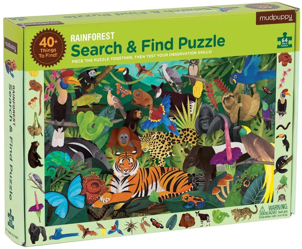 Rainforest Search & Find 64pcs Puzzle