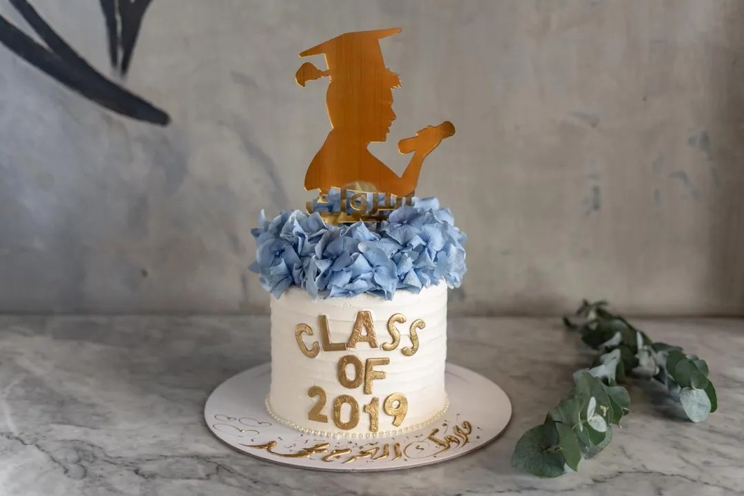 Graduation Blue cake