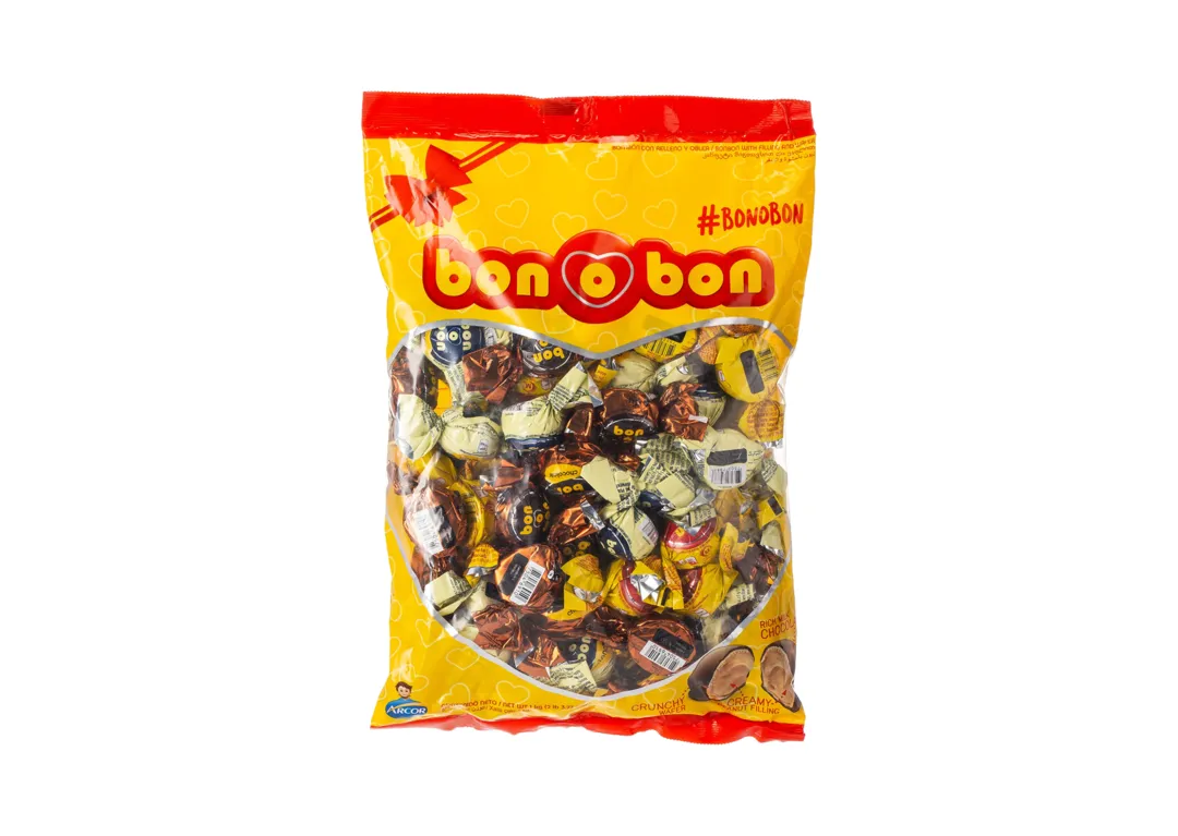 Arcor Bon o Bon Assorted Peanut/Chocolate/Milk Cream filling and Wafer 1kg