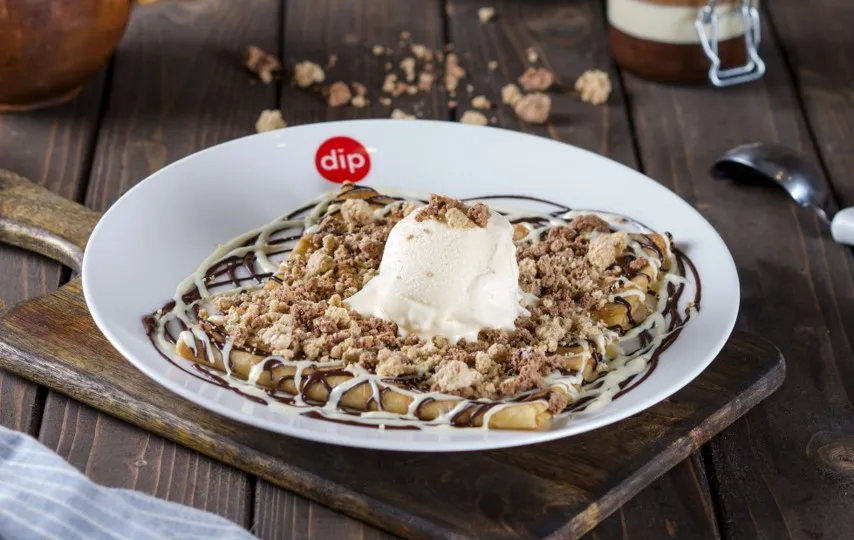 crunchy triple chocolate crepe