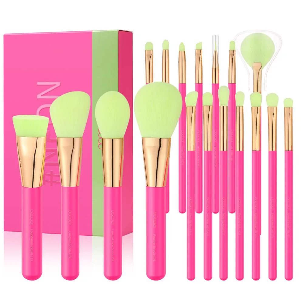 Neon Hot Pink brushes set