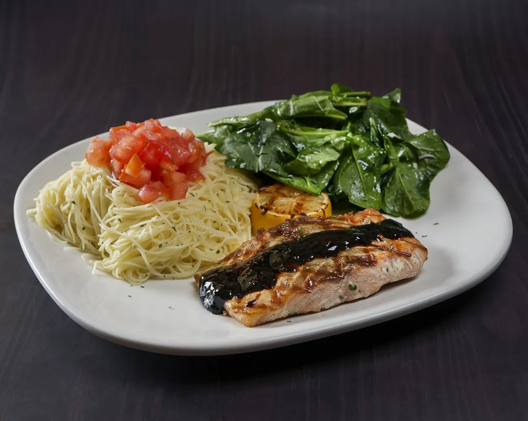 GRILLED CITRUS BALSAMIC SALMON.