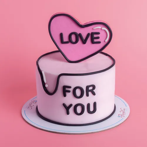 Comic Heart Cake