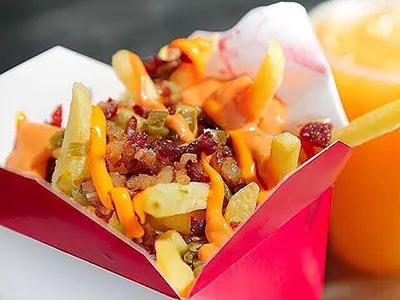 Fries With Cheese & Bacon.