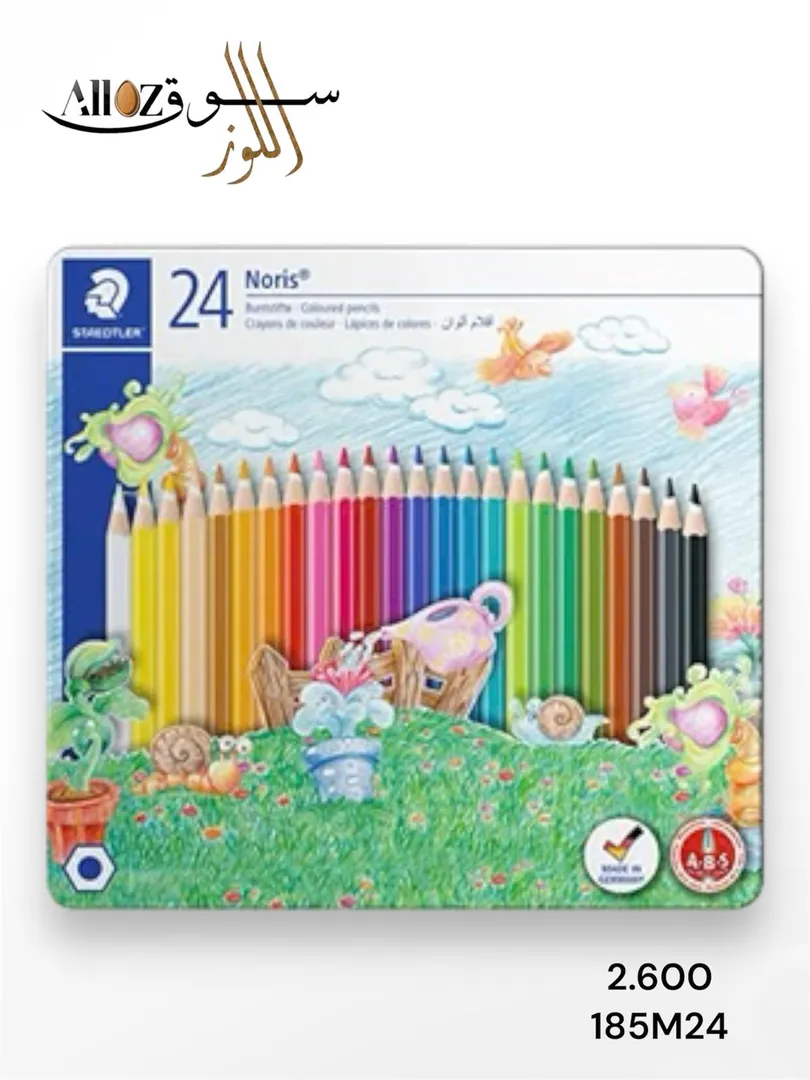 الوان خشبية علبة حديد 24 لون STAEDTLER 185M24