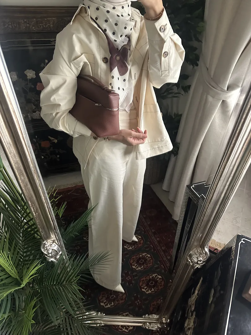 Creamy suit