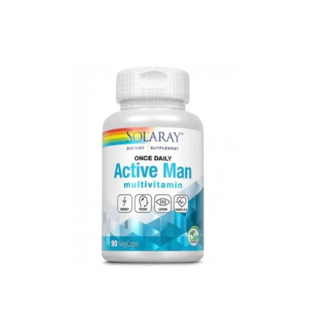Solaray once daily active man multivitamin 90 cap