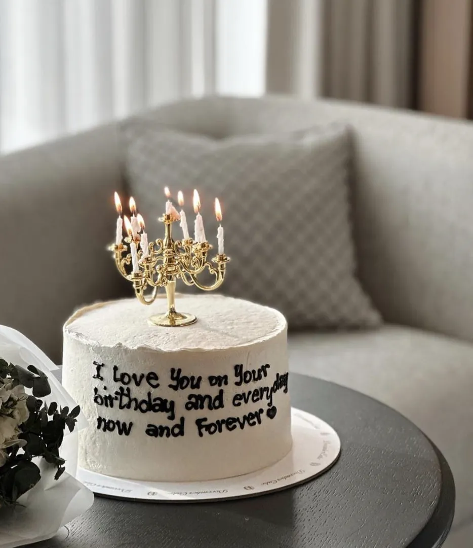 Masage birthday cake 8inch