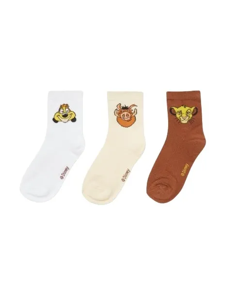 Lion King 3 Pairs Socks