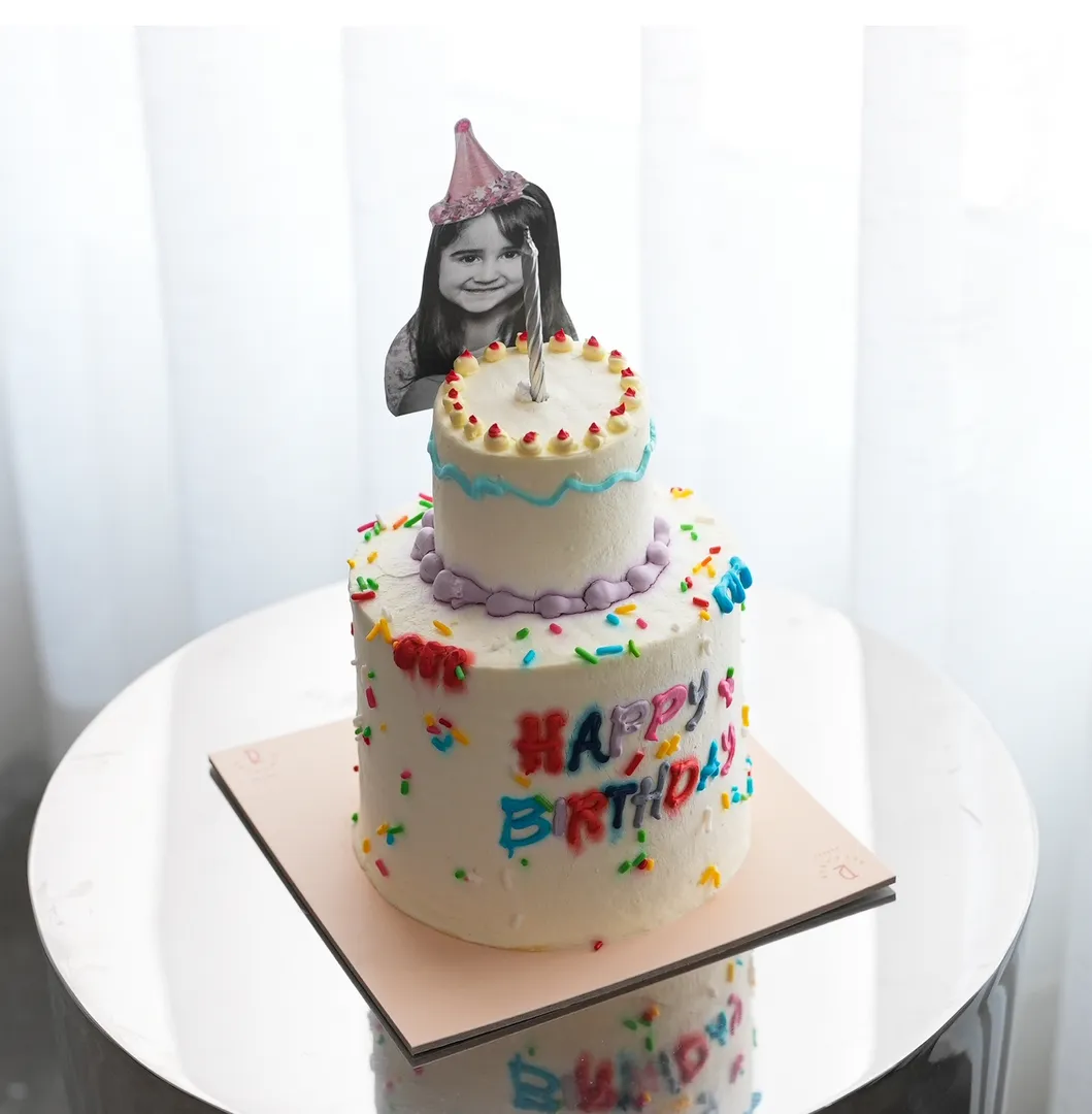 Mini double 4inch birthday cake photos