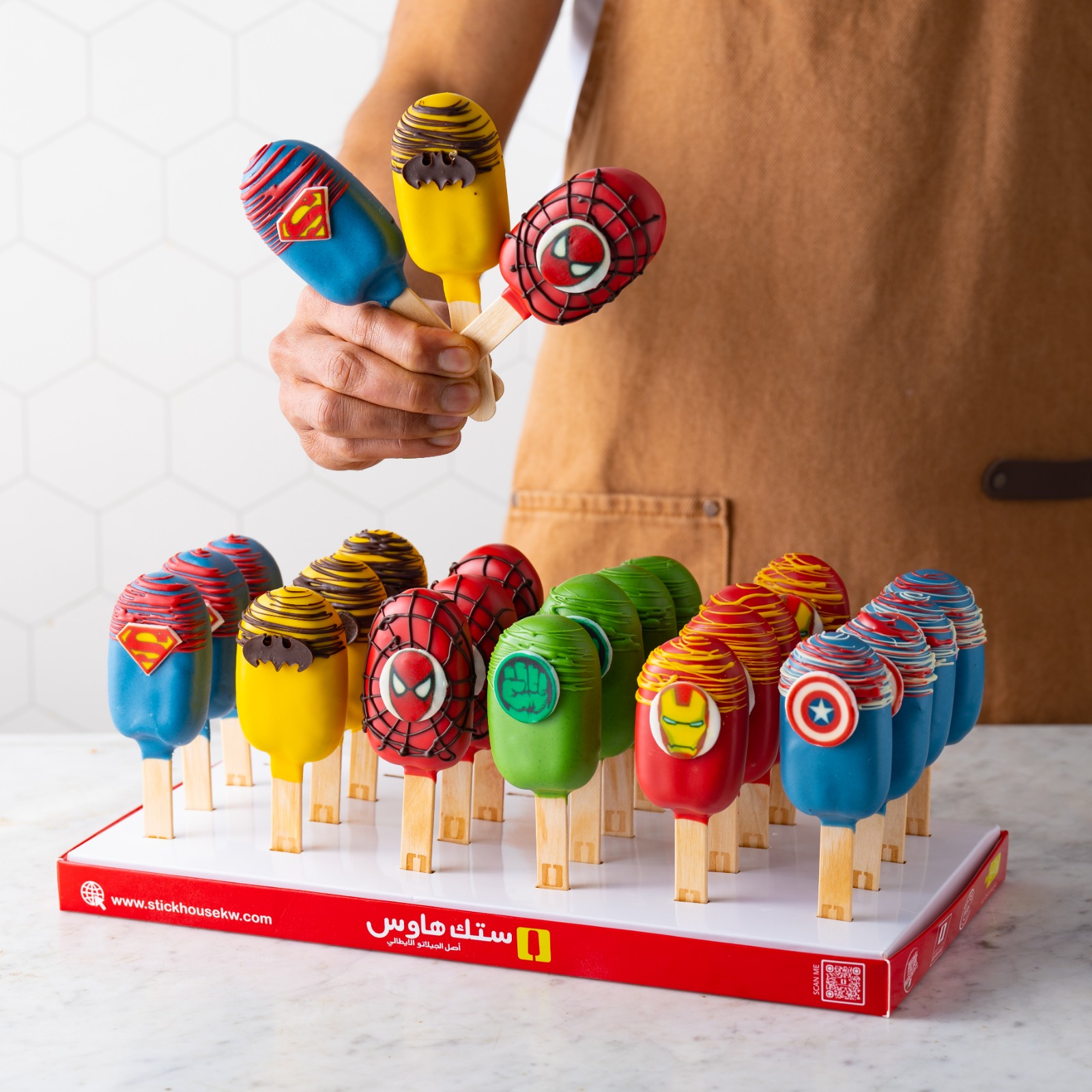 Cake stick Marvel & Dc Box